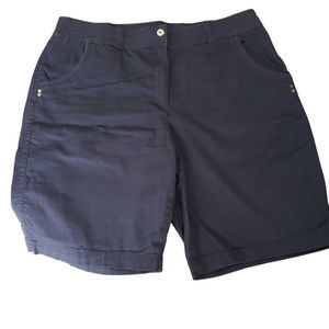 CT229 Karen Scott Navy Ladies Bermuda Shorts Size 14